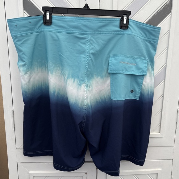 Pipeline Men's Size 44 Blue Colorblock Tie Dye‎ Board Swimming Shorts Activewear - Picture 5 of 16